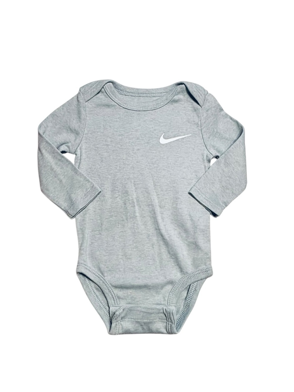 Nike Light Green Long-Sleeve Baby One-Piece Bodysuit 6M 4 0574